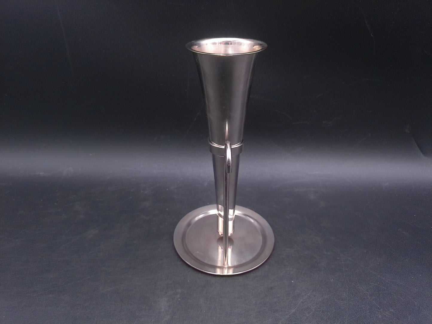 Silver Plated Wine Bar Funnel with Stand Vintage