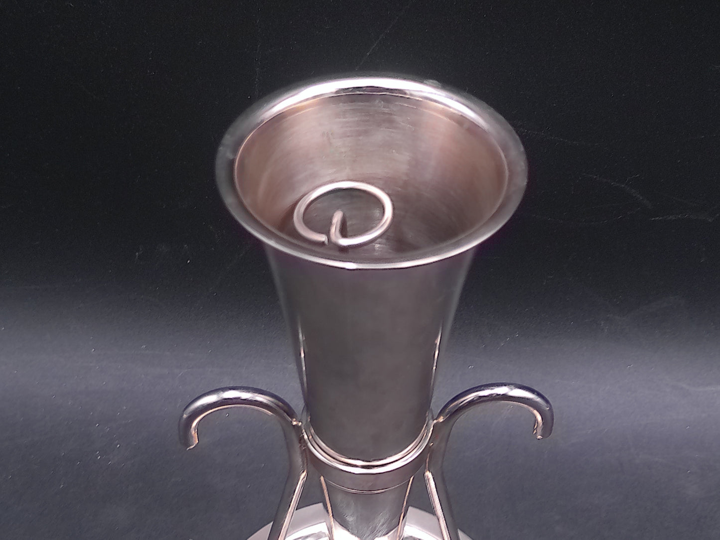 Silver Plated Wine Bar Funnel with Stand Vintage