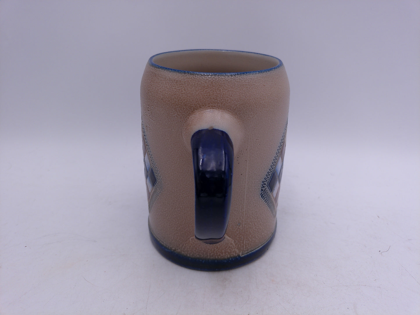 Beer Stein or Mug  0.5L Very Old Rare Antique Checkerboard Design