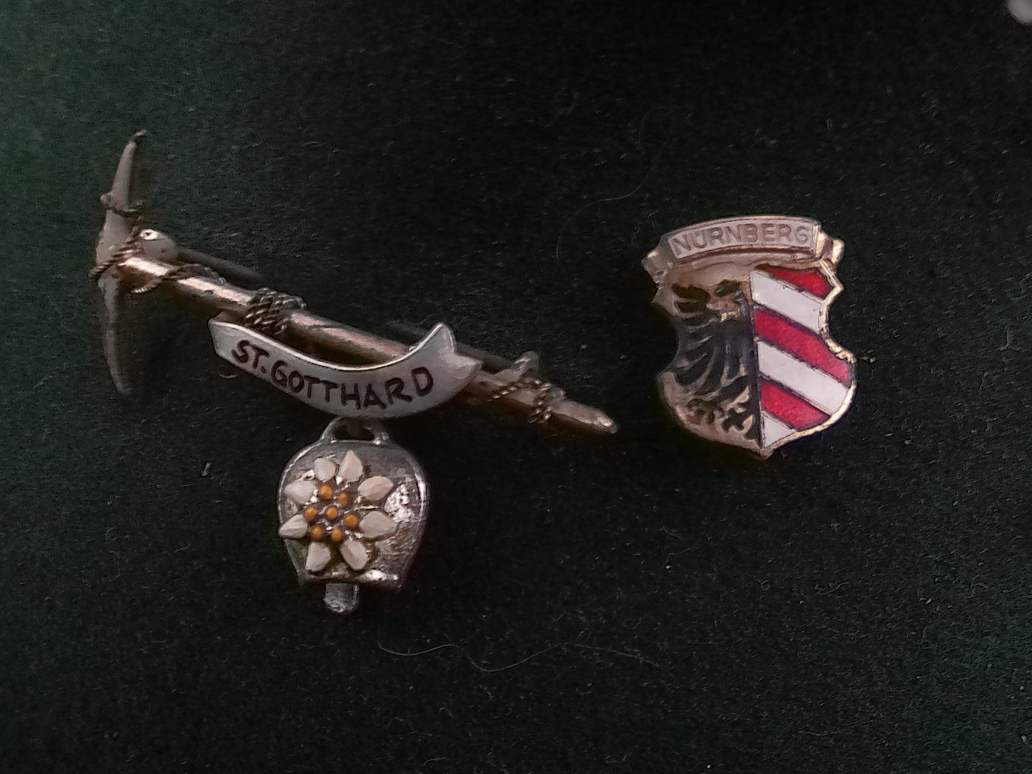 Austria German Hat with Many Decorative Pins Orginal Dreher Mayer Hut Bavarian Hat