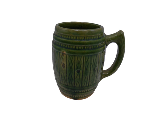 Beer Stein  McCoy Green Barrel Mug