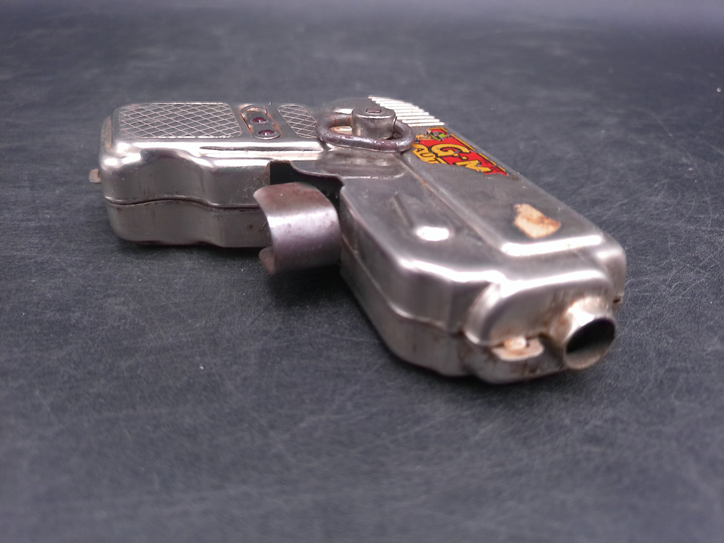 Marx Windup G-Man Toy Gun Automatic with Key Working 1930's