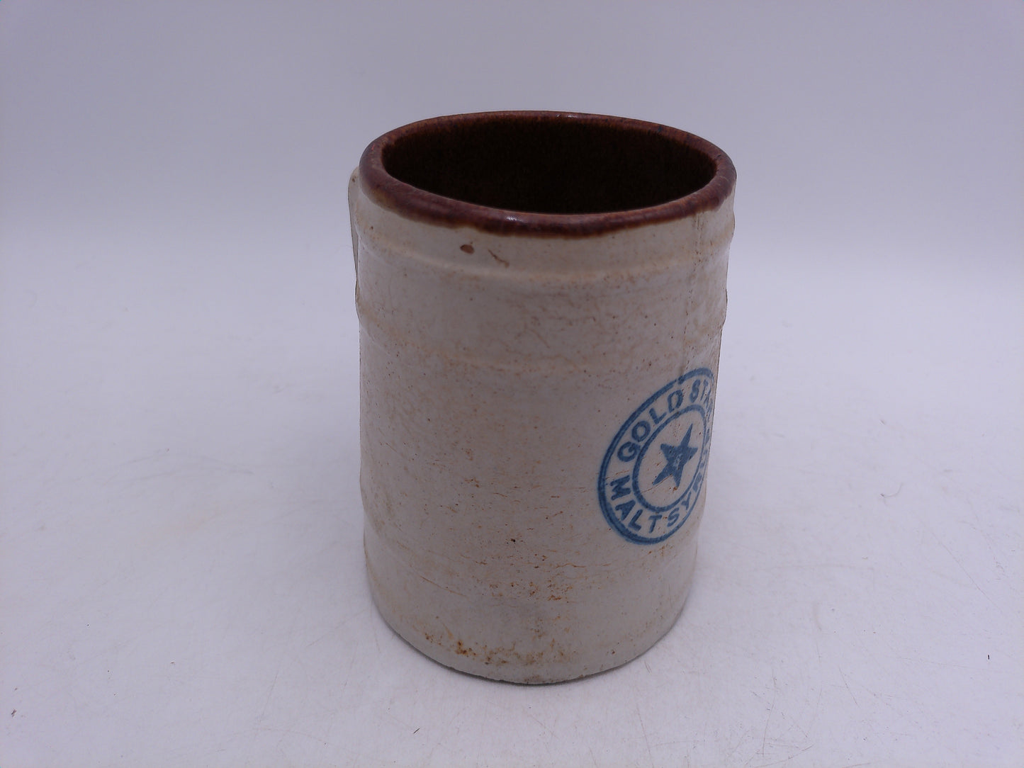 Beer Stein Prohibition Era Gold Star Malt Syrup Stoneware Mug