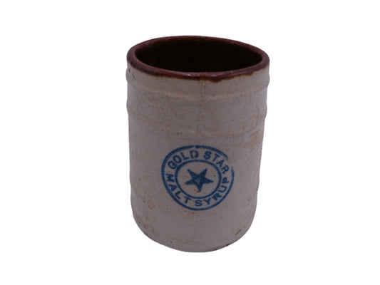 Beer Stein Prohibition Era Gold Star Malt Syrup Stoneware Mug