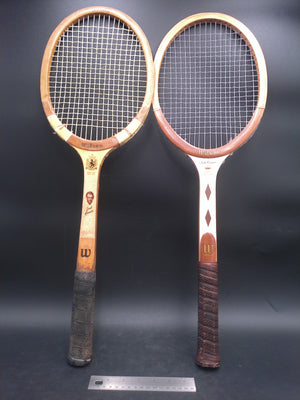 Wilson Tennis Wooden Racket set of 2 Marked Jack Karmer Pro Staff Vintage 1960's