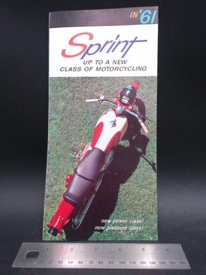 Harley Davidson Sprint Showroom Brochure 1961 Rare