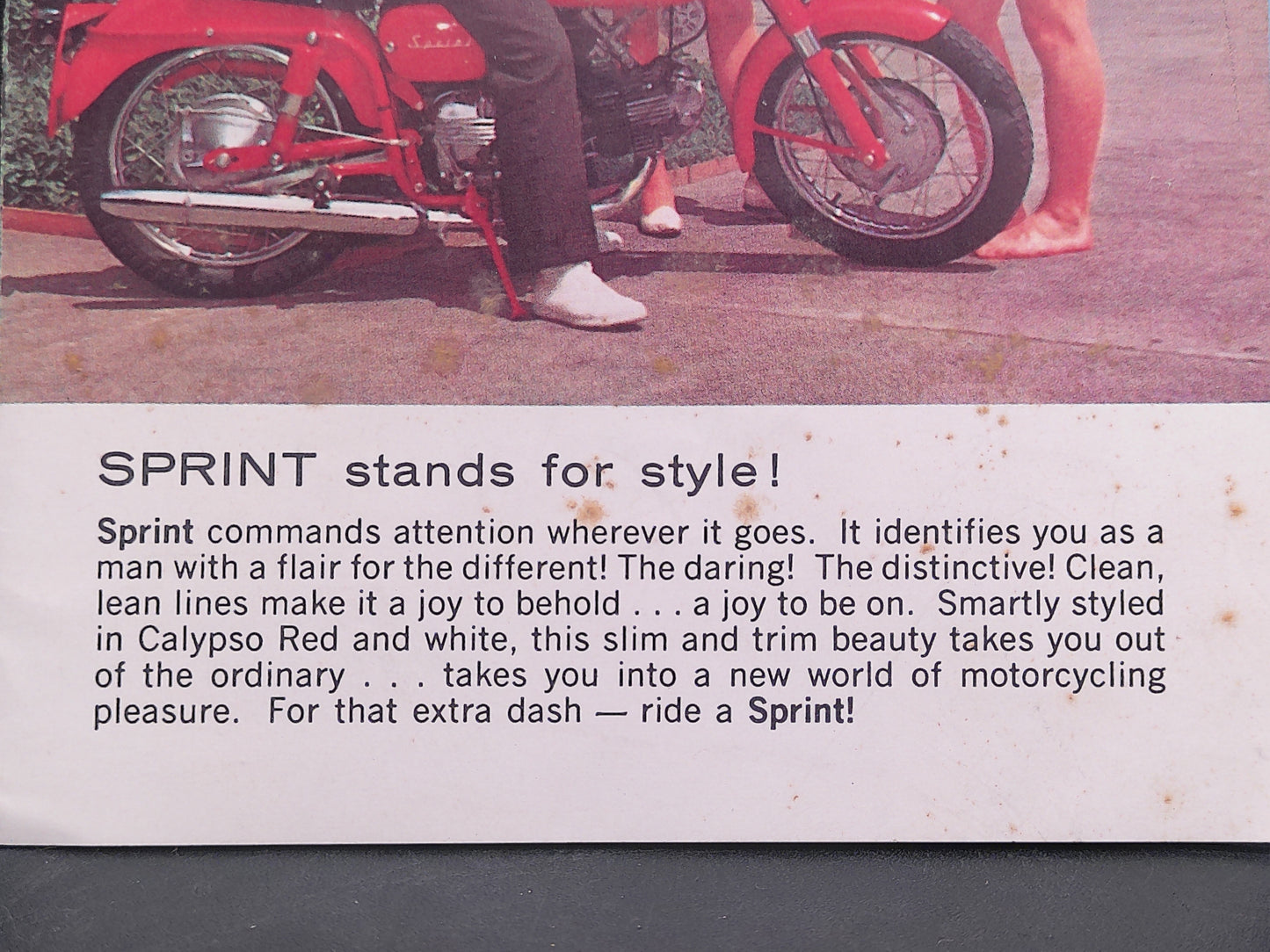 Harley Davidson Sprint Showroom Brochure 1961 Rare