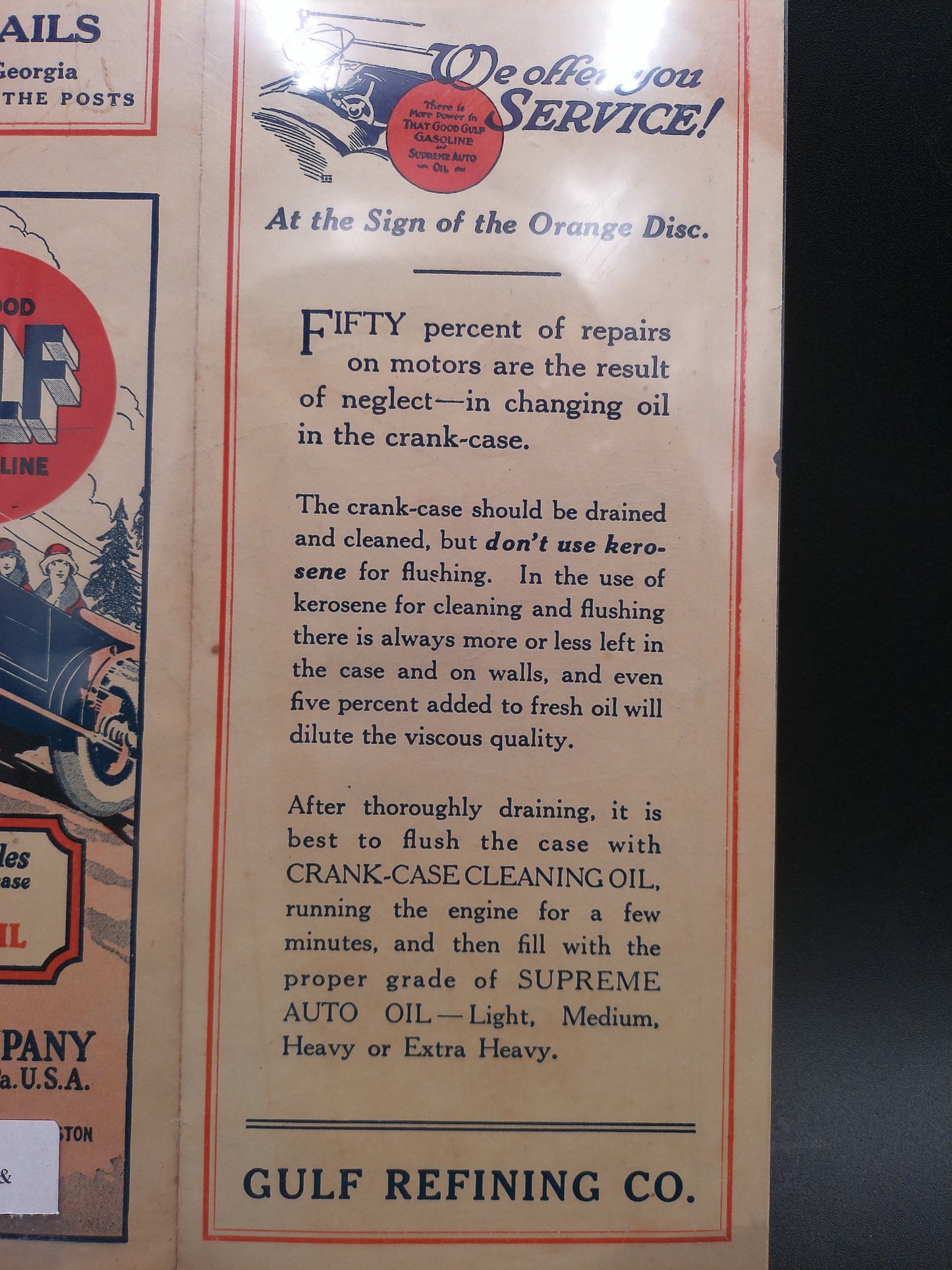 Golf Gasoline 1020's Florida Trails and Highway Markings Brochure