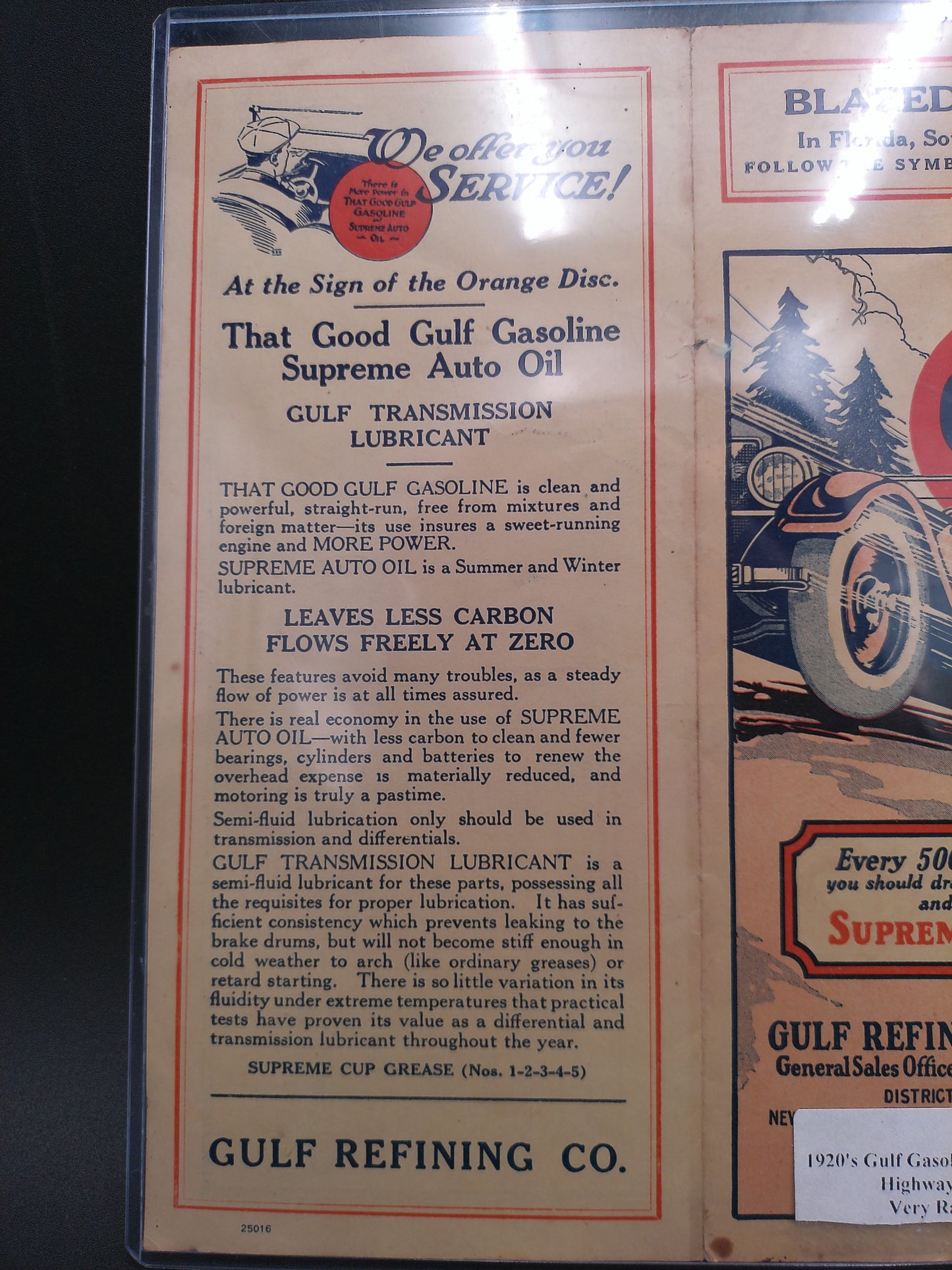 Golf Gasoline 1020's Florida Trails and Highway Markings Brochure