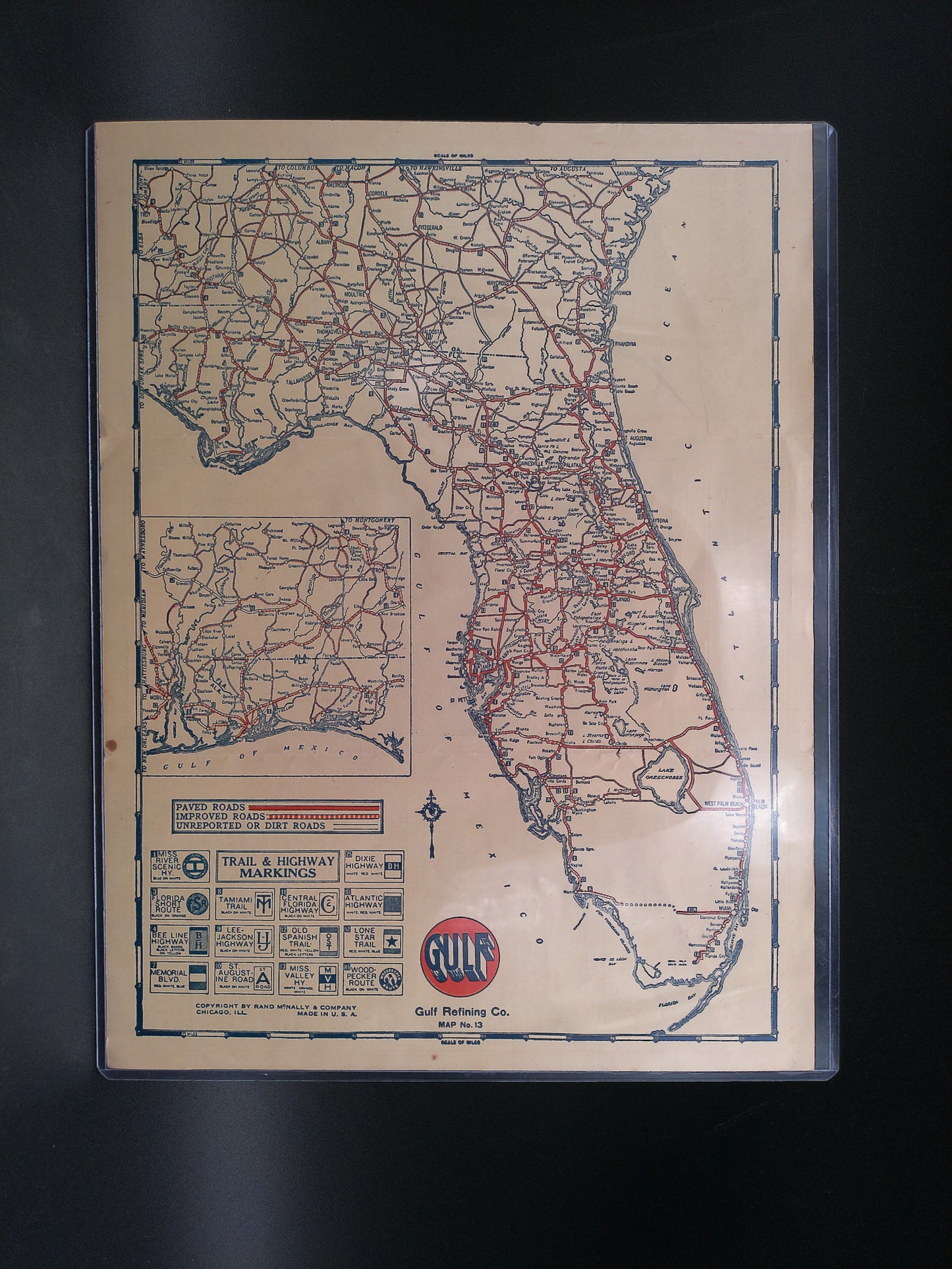 Golf Gasoline 1020's Florida Trails and Highway Markings Brochure