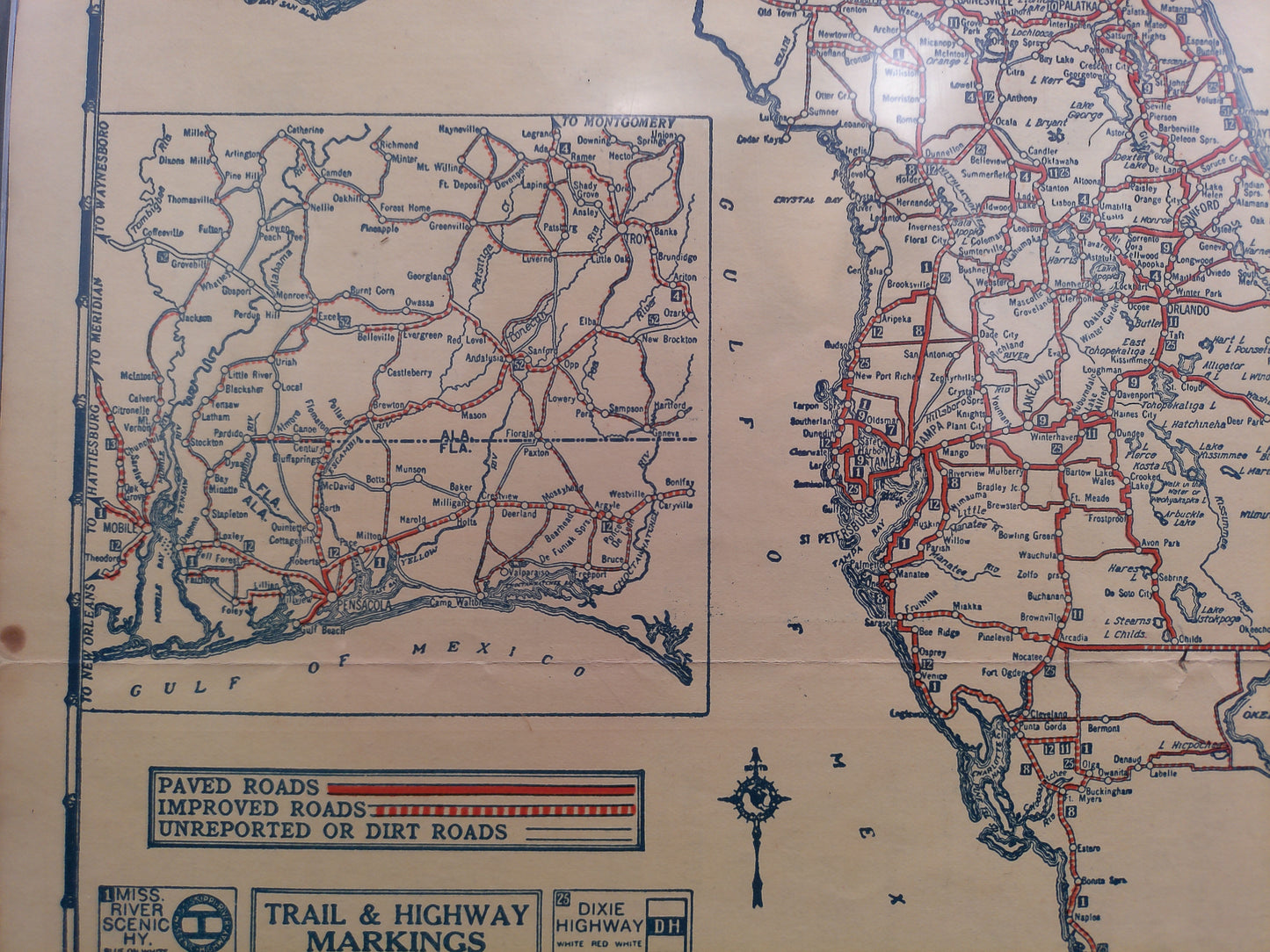 Golf Gasoline 1020's Florida Trails and Highway Markings Brochure