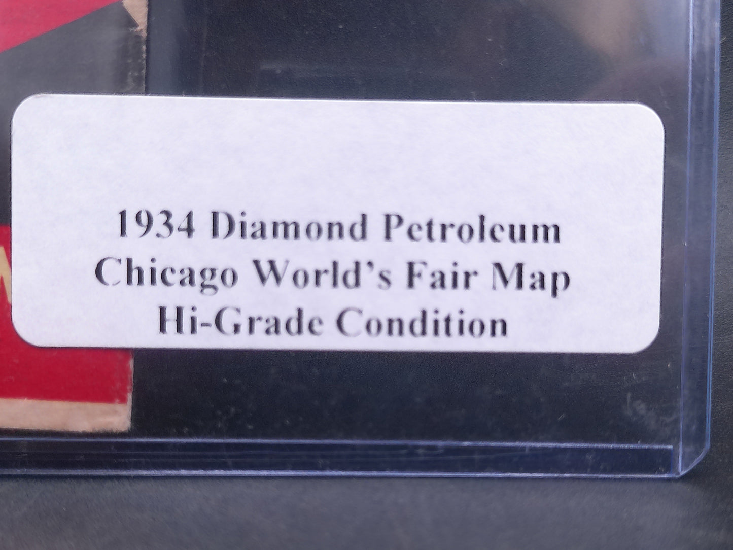 Diamond Petroleum Motor Oil 1934 Chicago's World Fair  Map Brochure