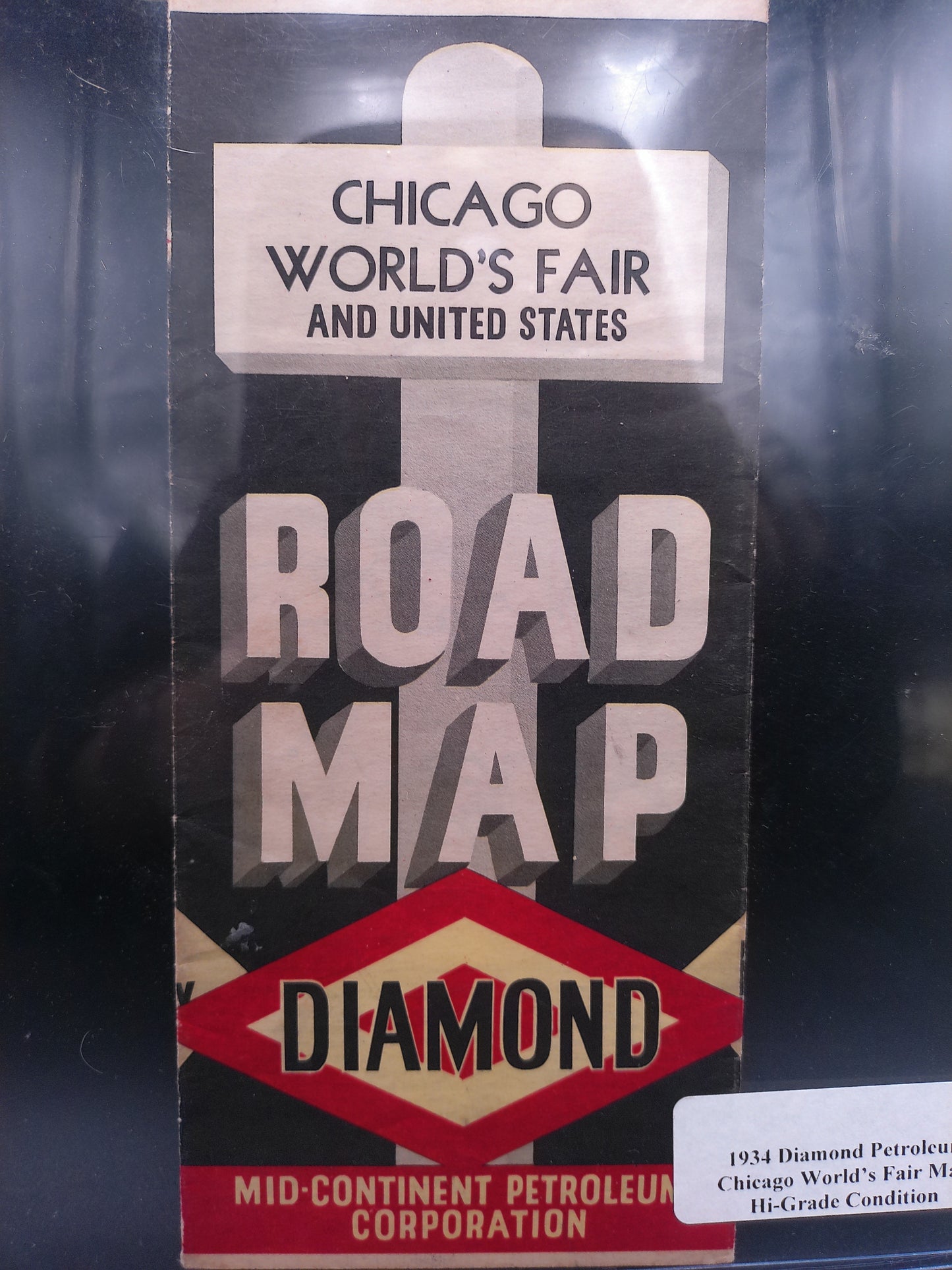 Diamond Petroleum Motor Oil 1934 Chicago's World Fair  Map Brochure