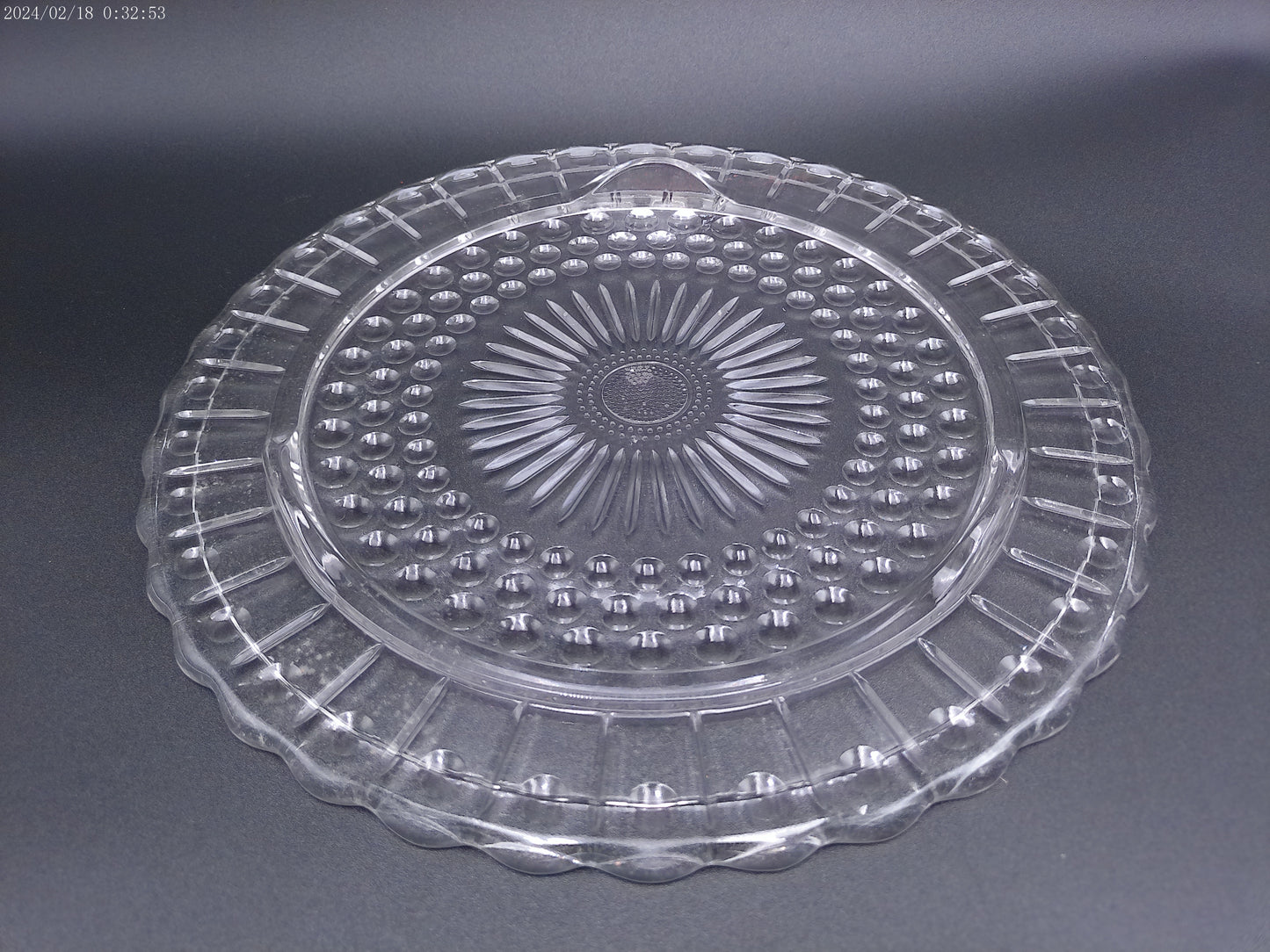 Glass Cut Crystal Dish and Cover