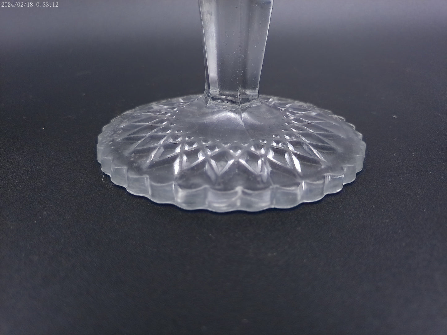 Glass Cut Crystal Dish and Cover
