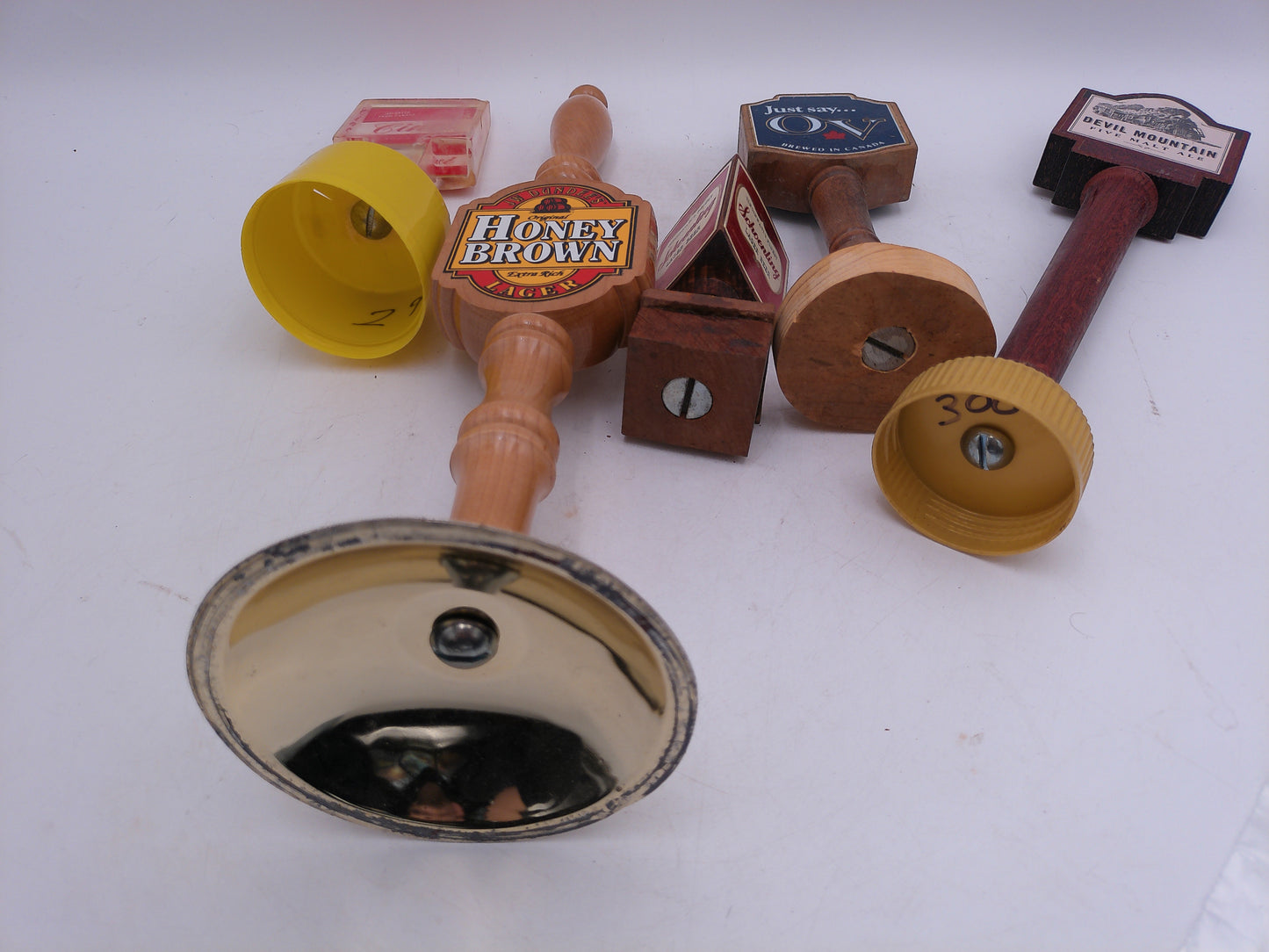 Beer Tap Taps Lot of 5 OV Devil Mountain Honey Brown Cinci Vintage