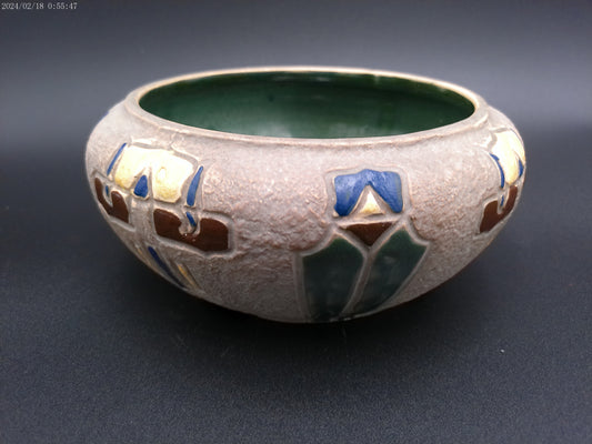 Roseville Art Pottery Mostique Gray Bowl 1916, Rare