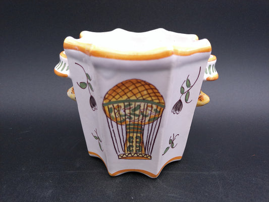 Bowl  Small from France Made in Moustier, France. XVIIIth century Hot Air Balloon picture