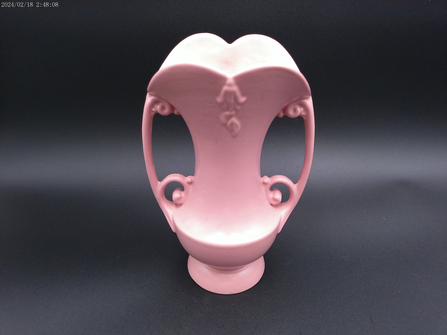 Abingdon USA Pottery Pink Two Handled Barre Vase