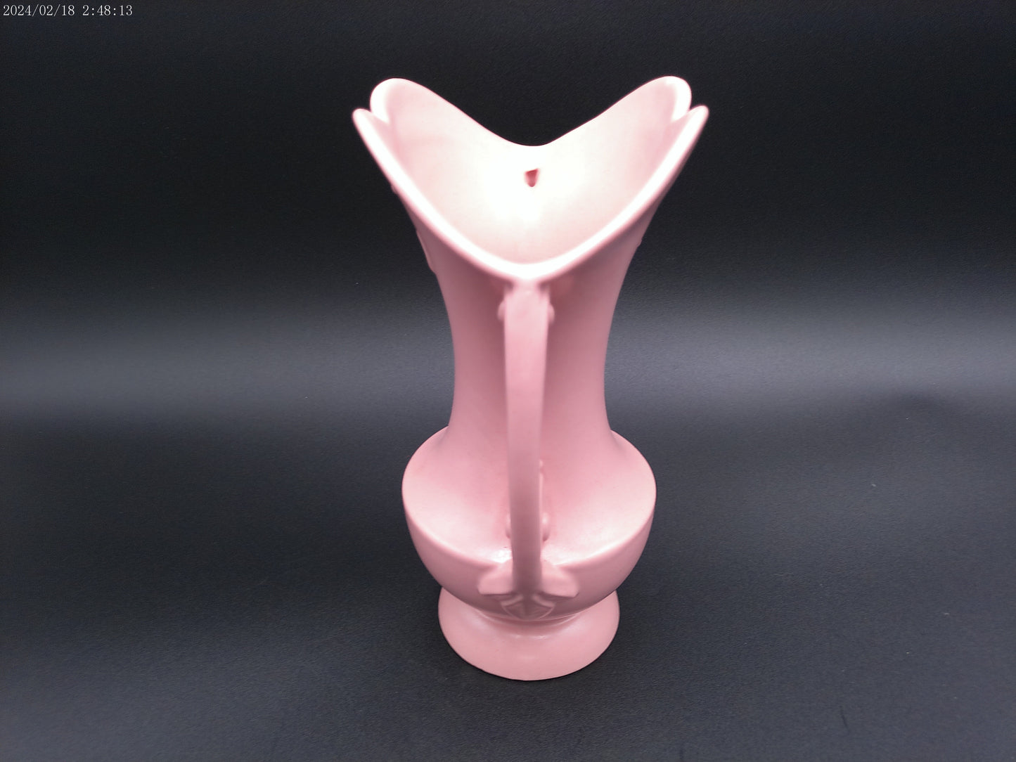 Abingdon USA Pottery Pink Two Handled Barre Vase