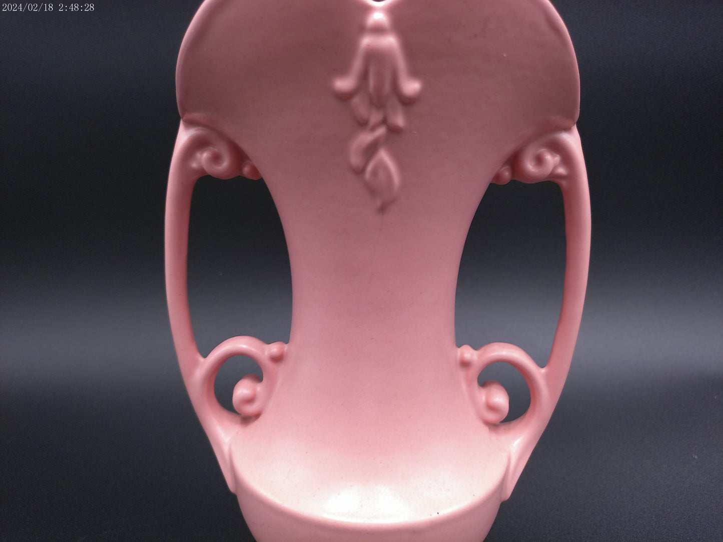 Abingdon USA Pottery Pink Two Handled Barre Vase