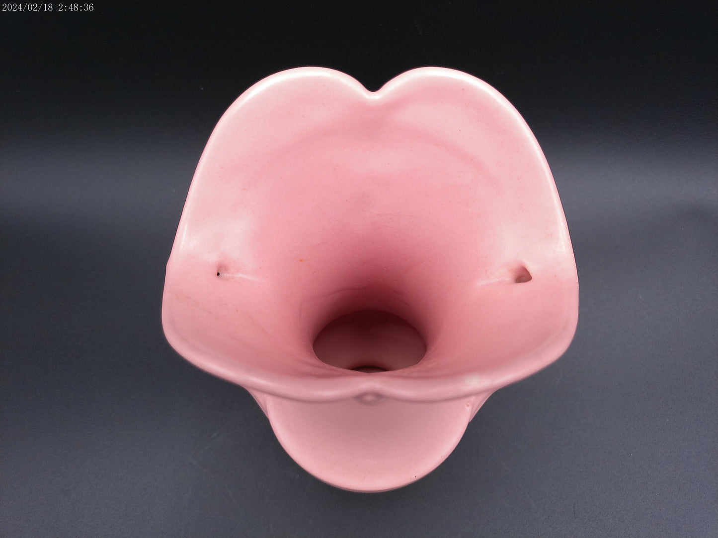 Abingdon USA Pottery Pink Two Handled Barre Vase