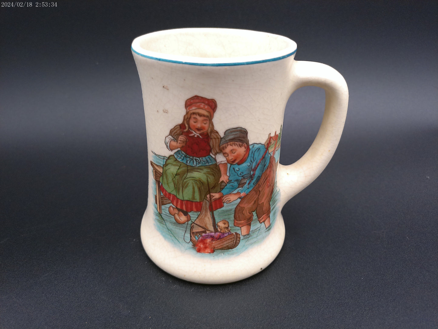 Roseville Dutch Creamware Pre 1916 MUG