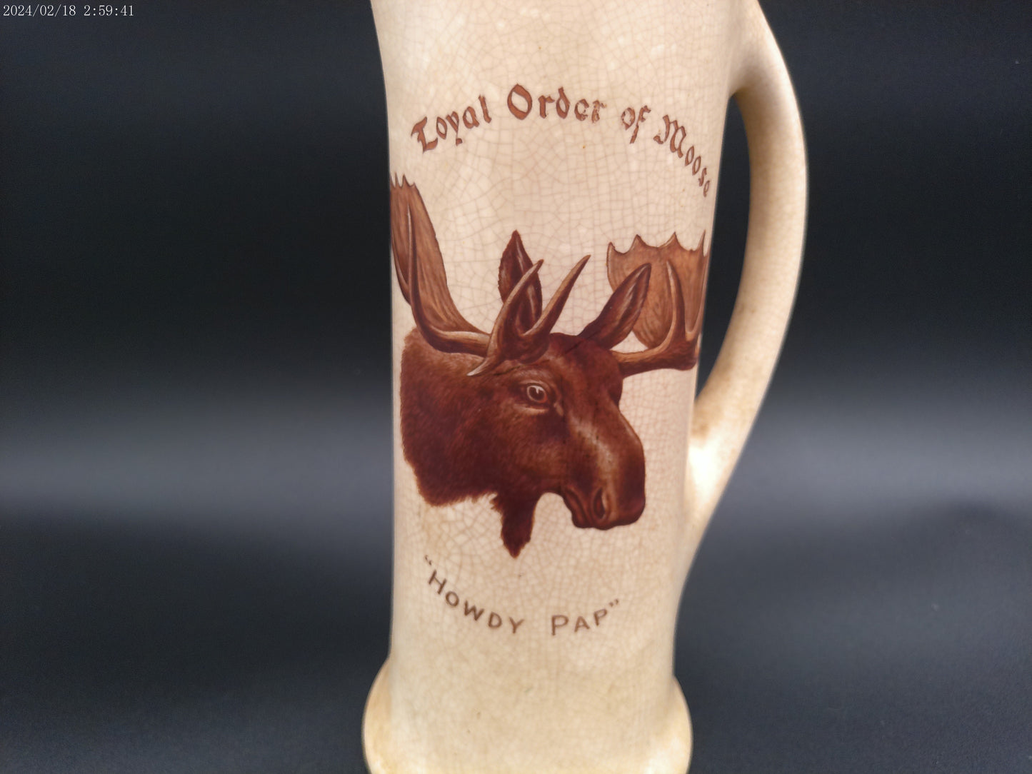 Local order of the Moose pitcher  vintage