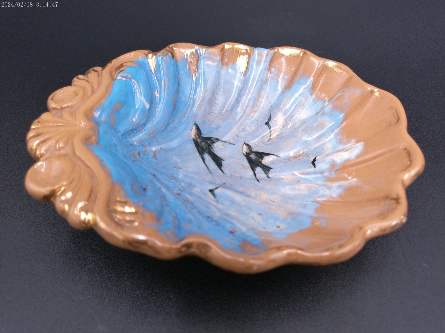 Rookwood Limoges Piece dish plate  signed MR  RARE VINTAGE