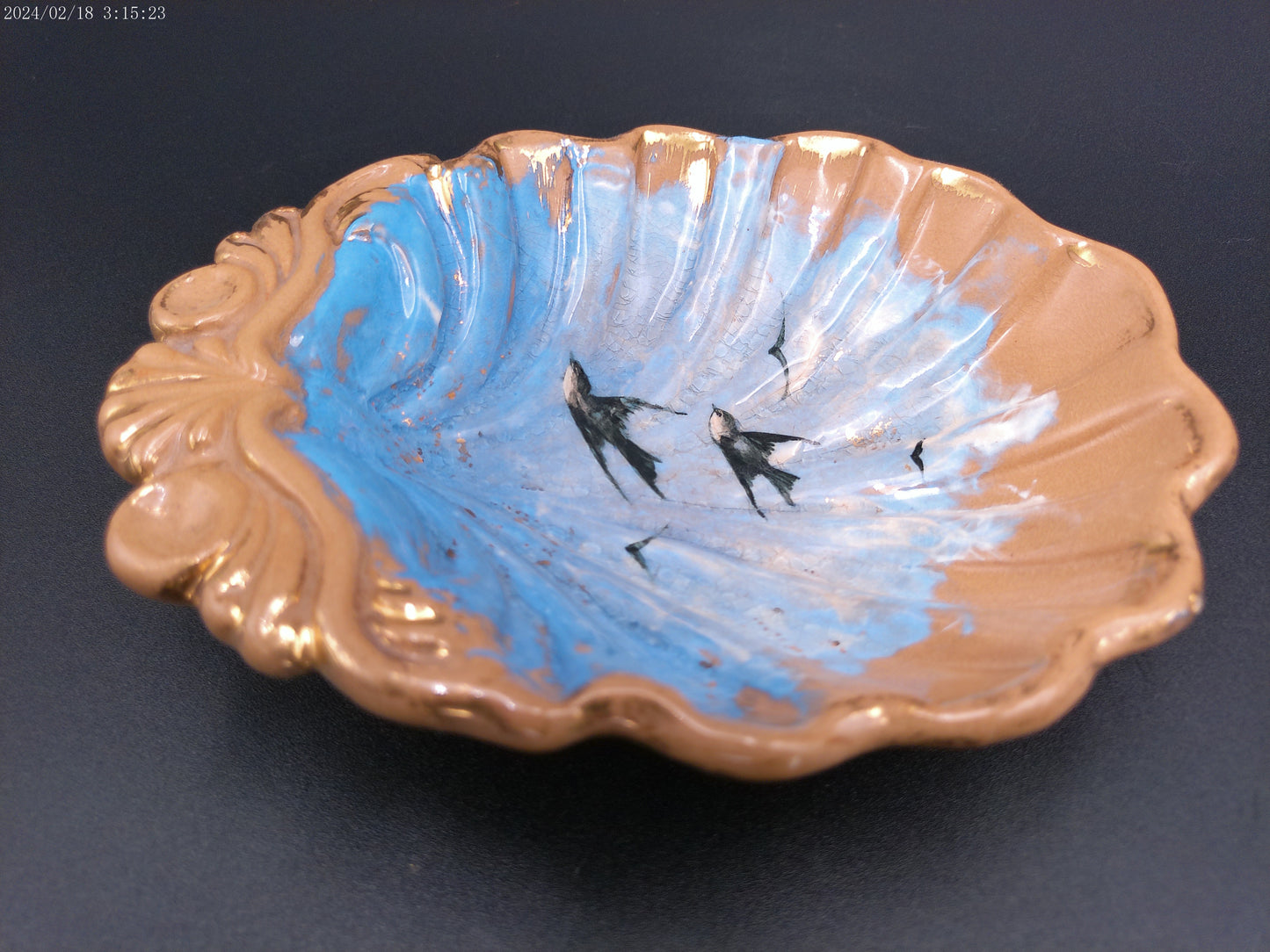 Rookwood Limoges Piece dish plate  signed MR  RARE VINTAGE