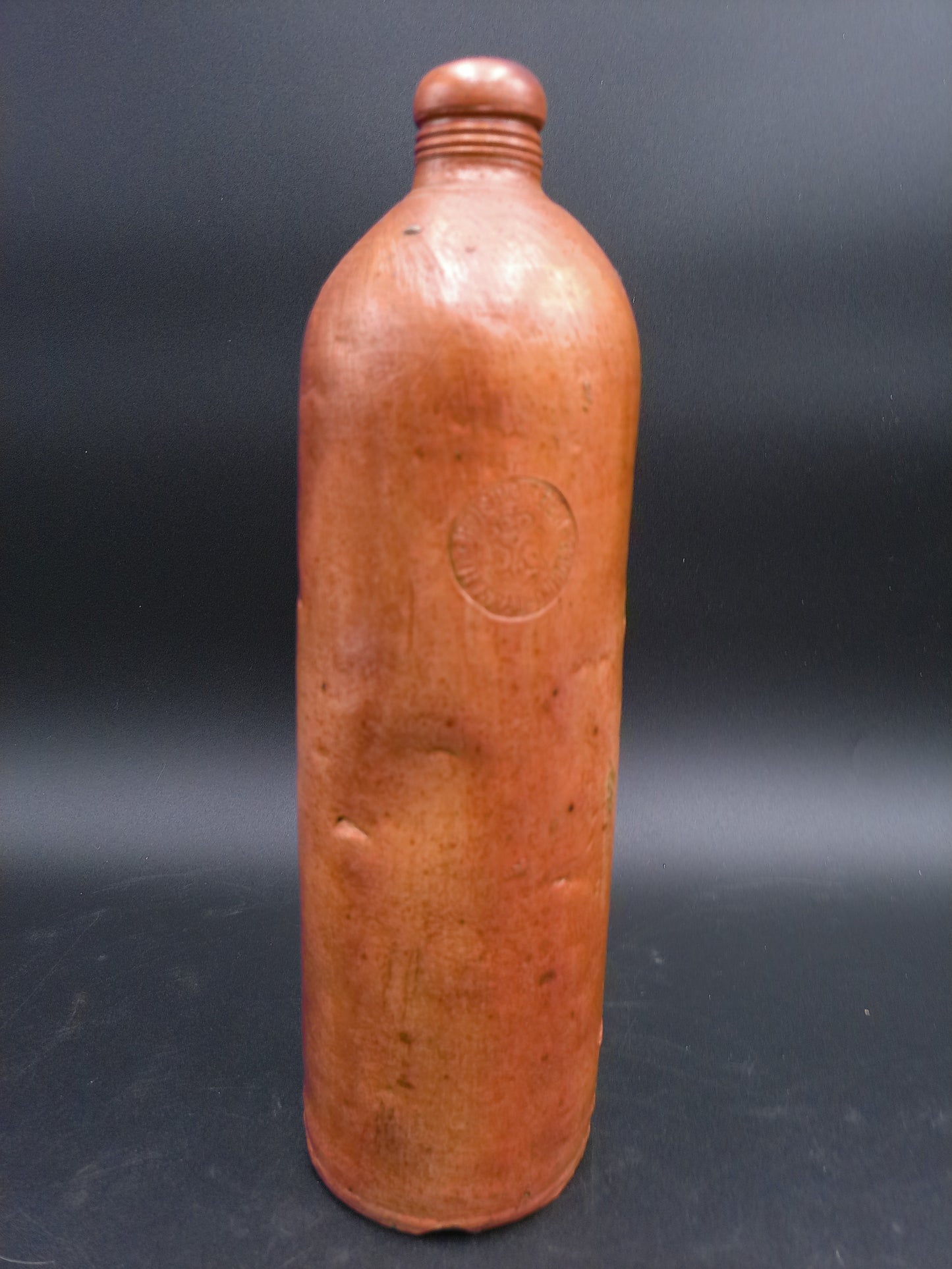 German Stoneware Mineral Water Bottle Roiseorper Vintage 1800s