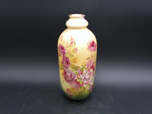 Vase Beautiful floral Design Victoria Austria Hand Painted Mantle or table  Vase