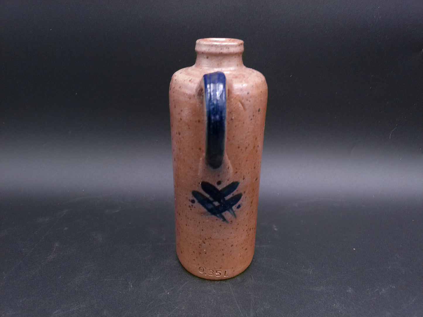 Pitcher Vase Beautiful blue design .35L Bottle Jug Vintage