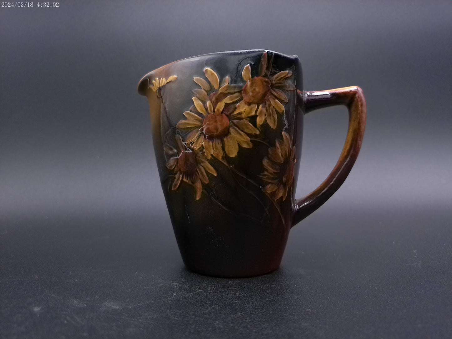 Rookwood Floral Designed Pitcher Signed and Marked