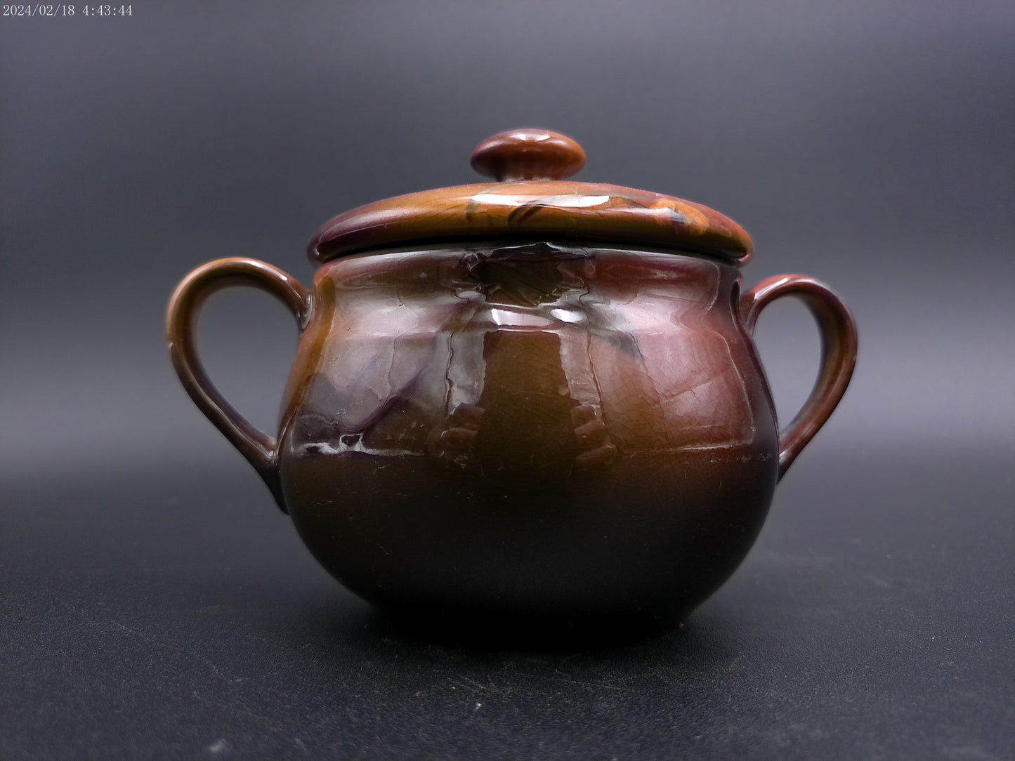 Rookwood Pottery Vintage Pot Bowl with Lid and Handles Vintage