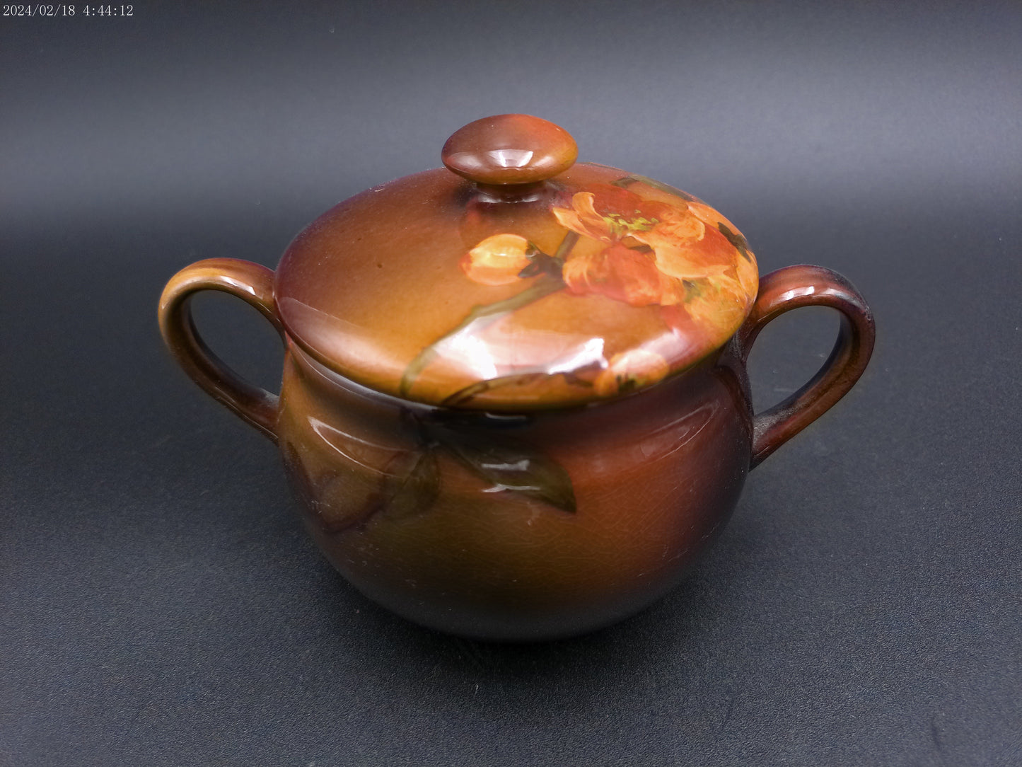 Rookwood Pottery Vintage Pot Bowl with Lid and Handles Vintage