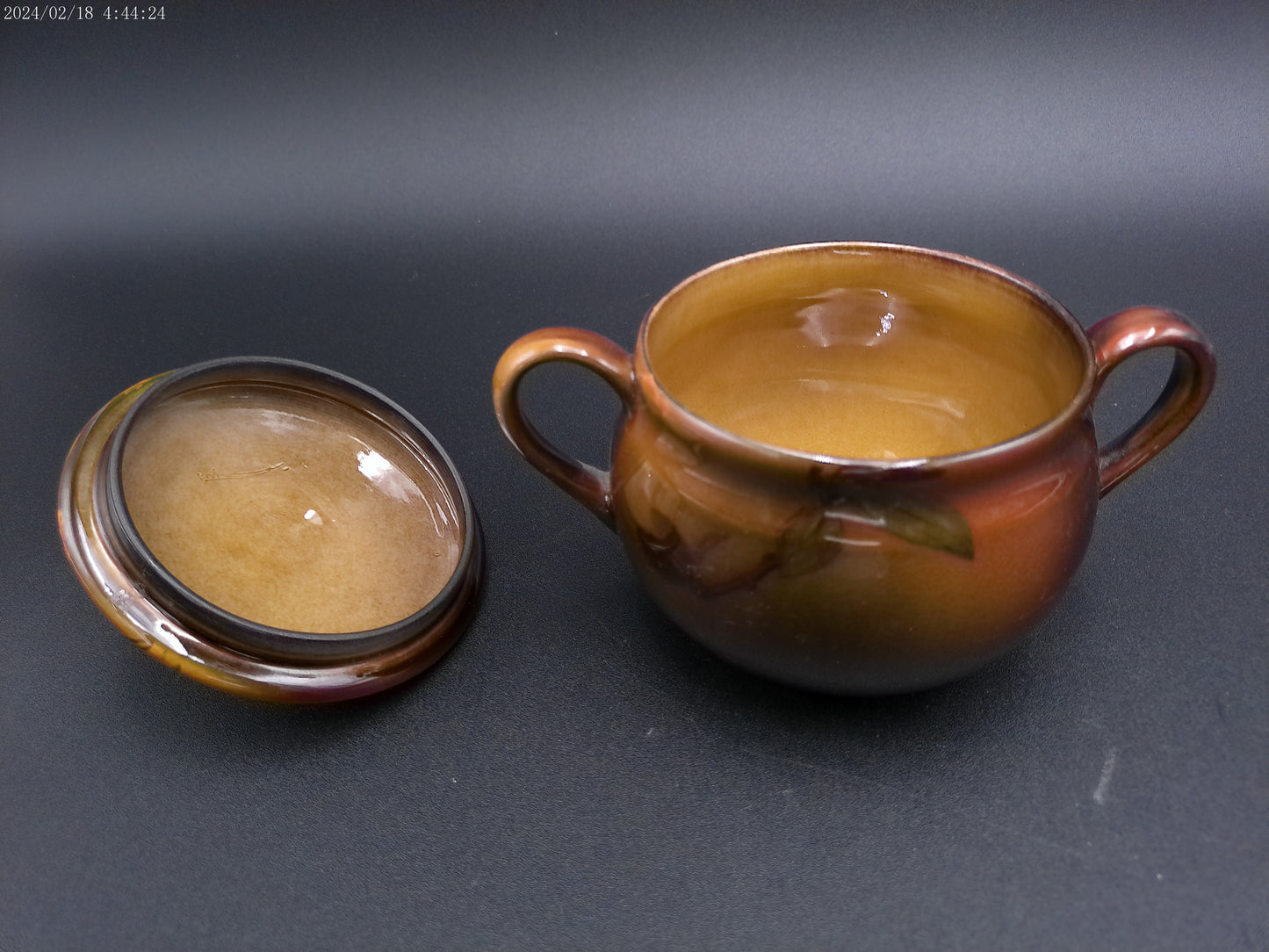 Rookwood Pottery Vintage Pot Bowl with Lid and Handles Vintage