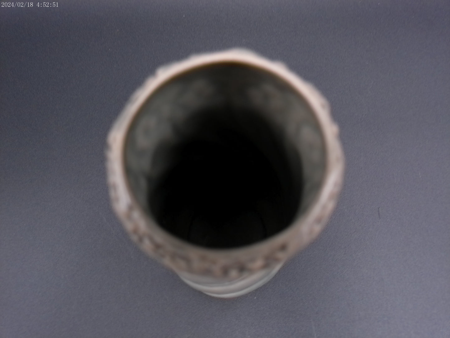 Pottery Vase Swirl Design Marked