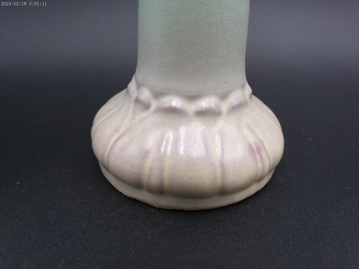 Peters & Reed pottery long stem Tall Vase Vintage