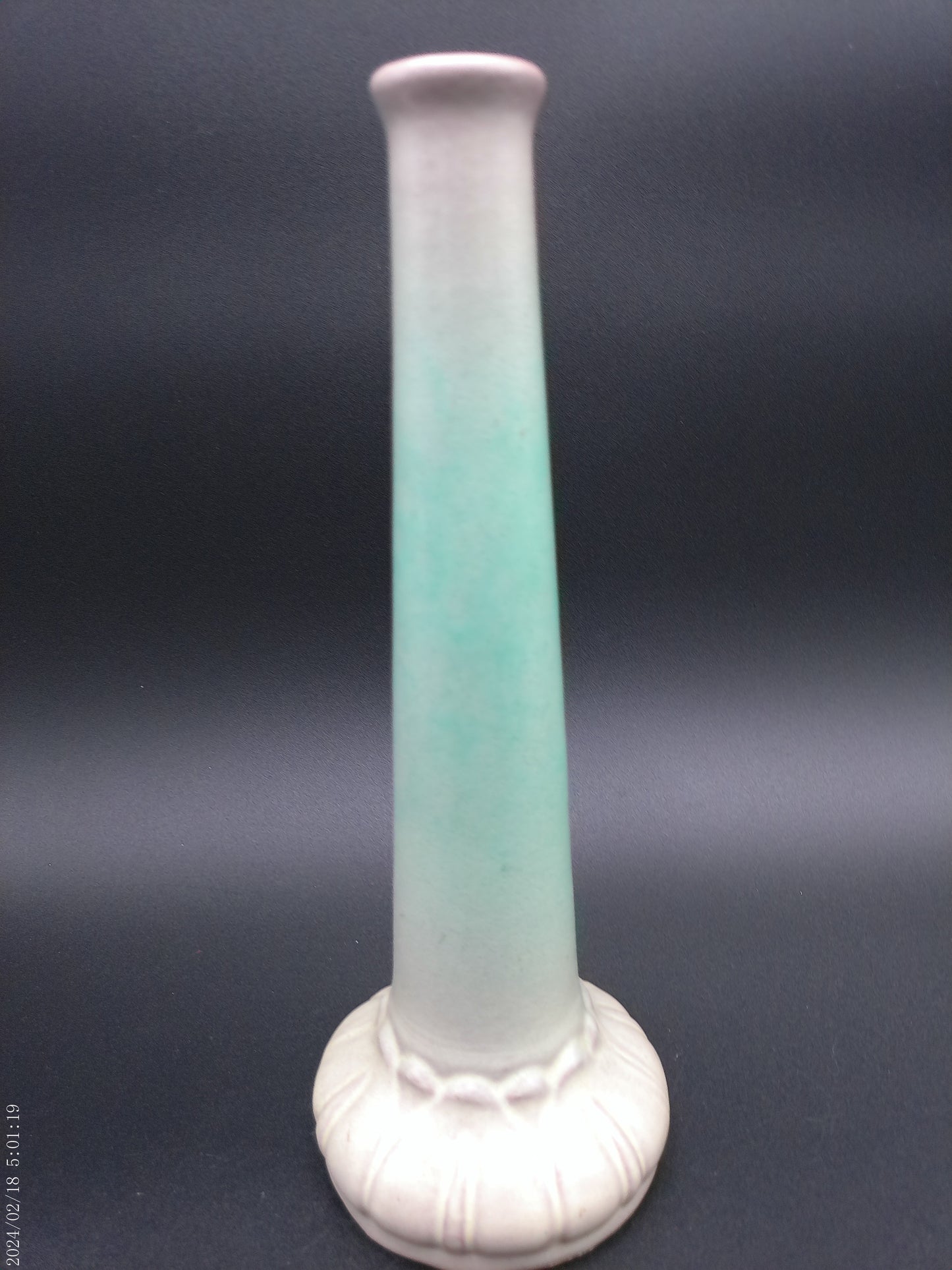 Peters & Reed pottery long stem Tall Vase Vintage