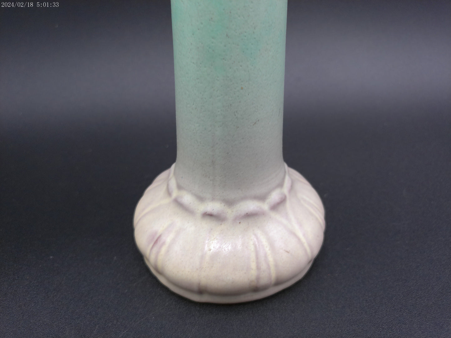 Peters & Reed pottery long stem Tall Vase Vintage