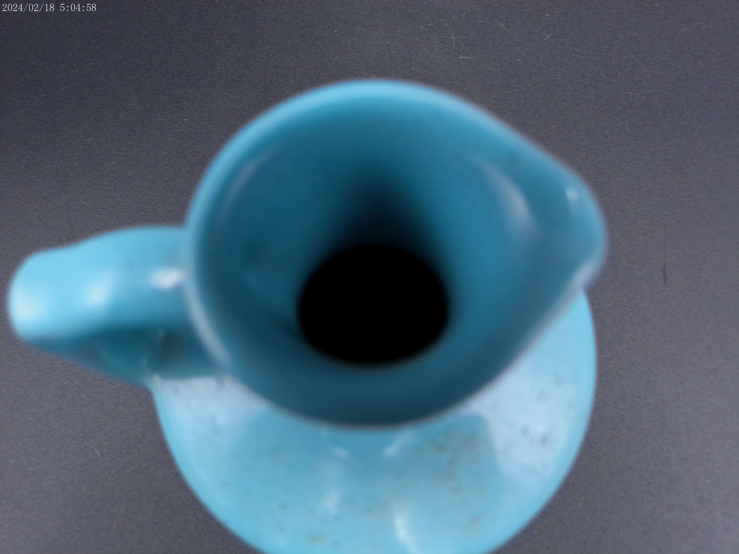 Vintage Frankoma # 838 Art Pottery Jug Pitcher Cruet Robin Blue