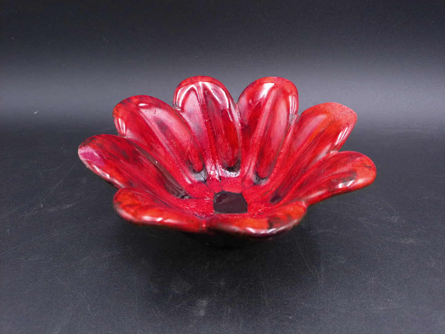 Mid Century Evangeline Pottery Flower Shape Bowl No. 968