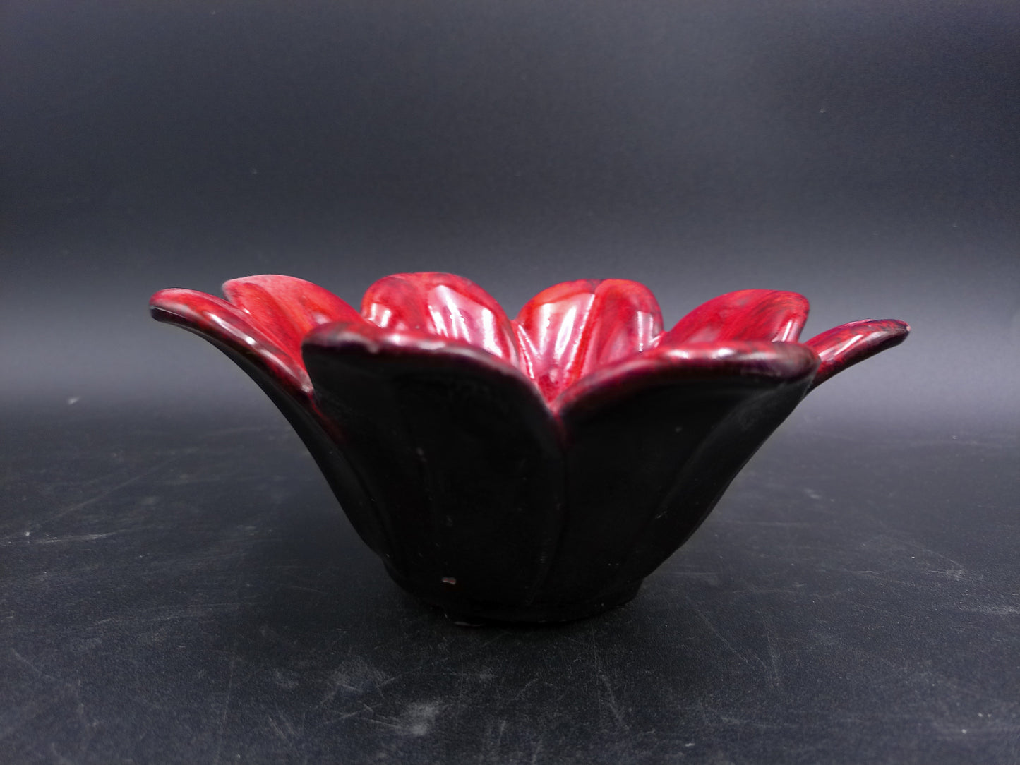 Mid Century Evangeline Pottery Flower Shape Bowl No. 968