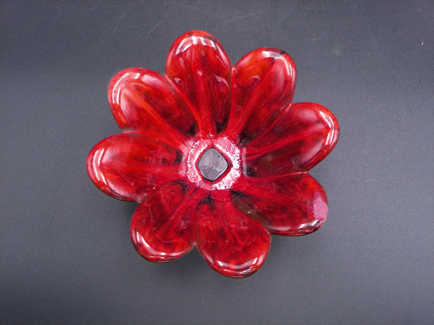 Mid Century Evangeline Pottery Flower Shape Bowl No. 968