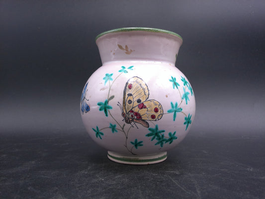 Pottery Craft Butterfly Vase Marked Luzern Handgemalt db 19 Vintage