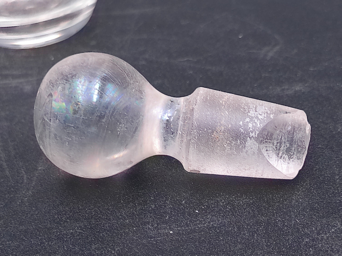 Perfume Bottle Vase Cologne Decanter Glass Etched Glass Vintage