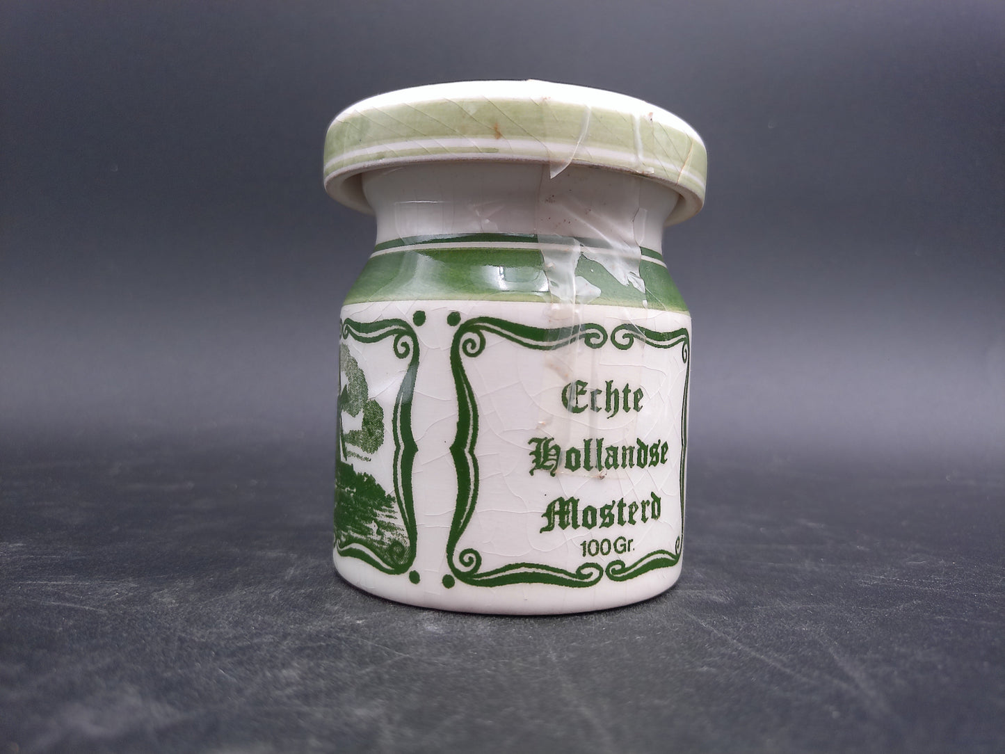 Blue Delft Holland Ceramic Jar Displayed Netherlands Antique 20th Century