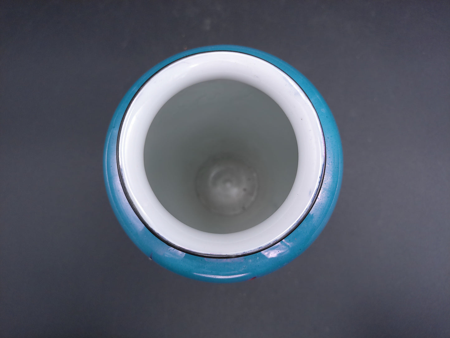 Japan Made Vase with Flower design with Birds Vintage Blue color