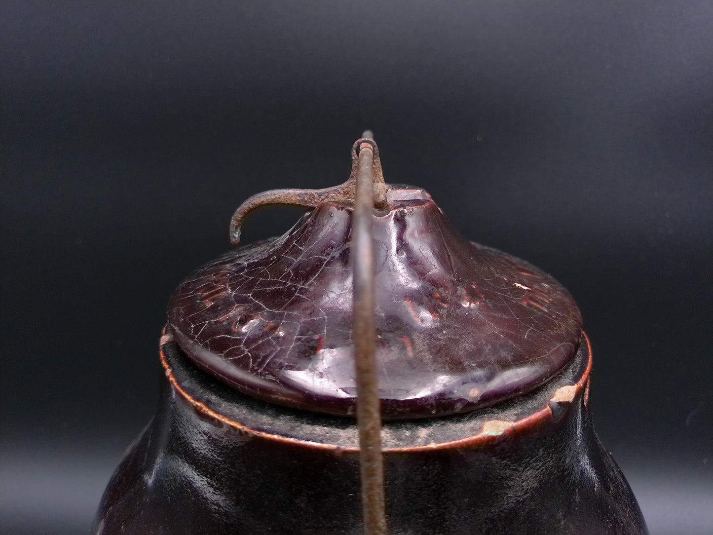 Western Stoneware  8"  Lidded Jar Crock Weir Seal Monmouth Illinois